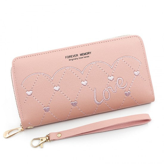 Love Printed Ladies Wallet - Red