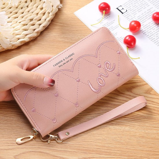 Love Printed Ladies Wallet - Red