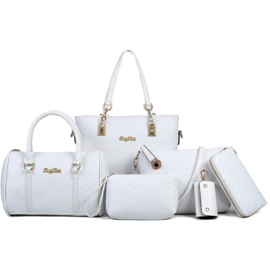 NEW SNAKE PATTERN SIX-PIECE PORTABLE BAG SET-Blue