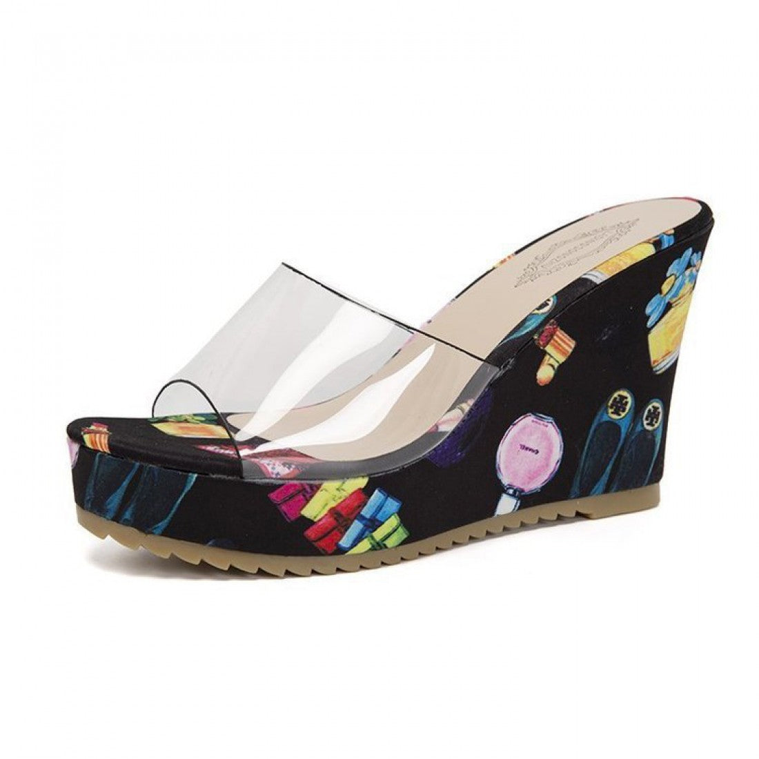 New Transparent Summer One-Line High Heeled Sandals S-112