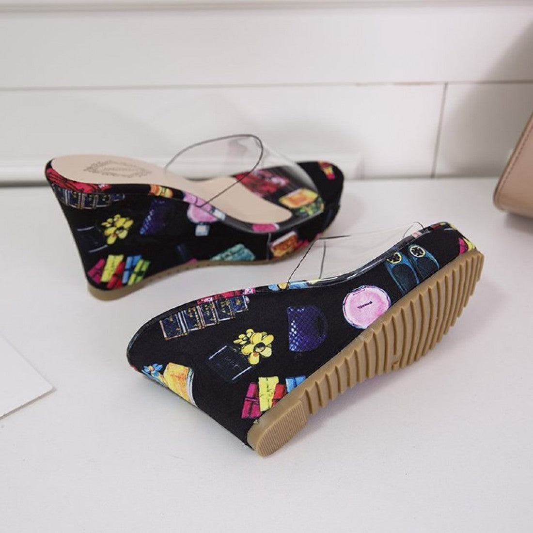 New Transparent Summer One-Line High Heeled Sandals S-112