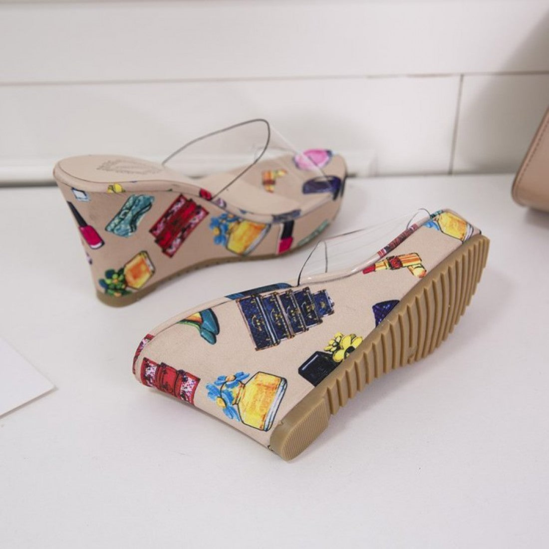 New Transparent Summer One-Line High Heeled Sandals S-112