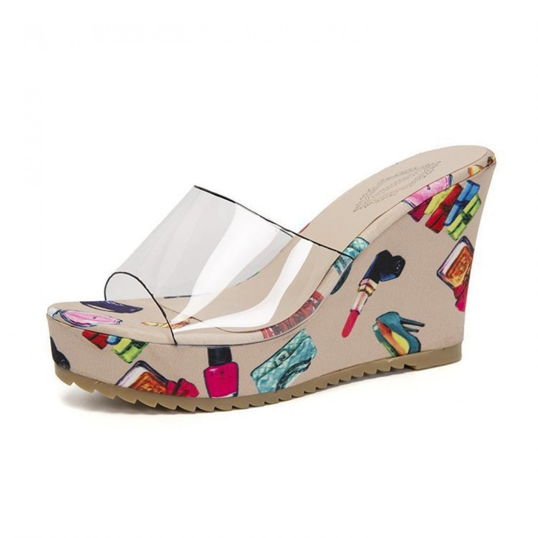 New Transparent Summer One-Line High Heeled Sandals S-112