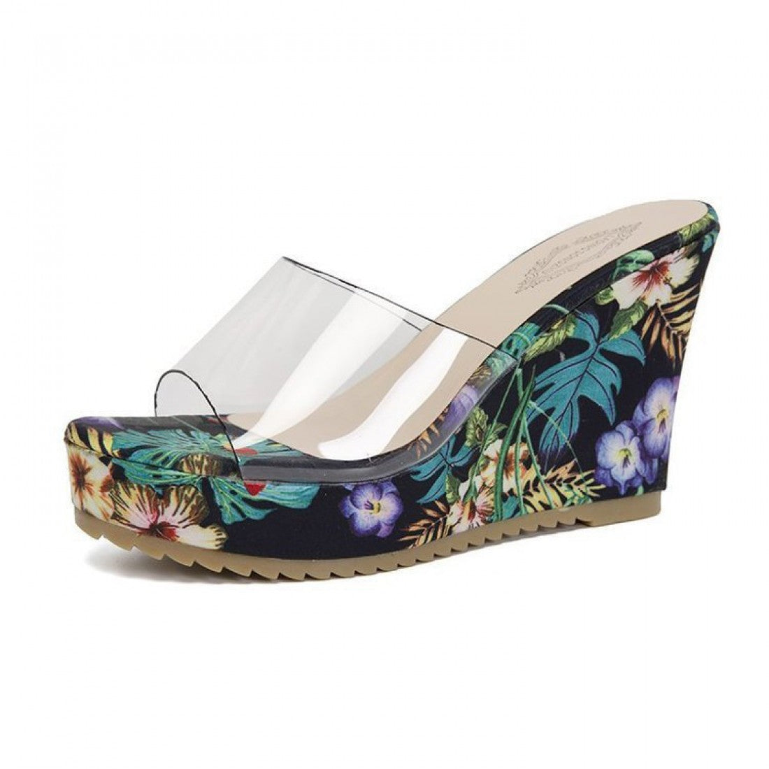 New Transparent Summer One-Line High Heeled Sandals S-112