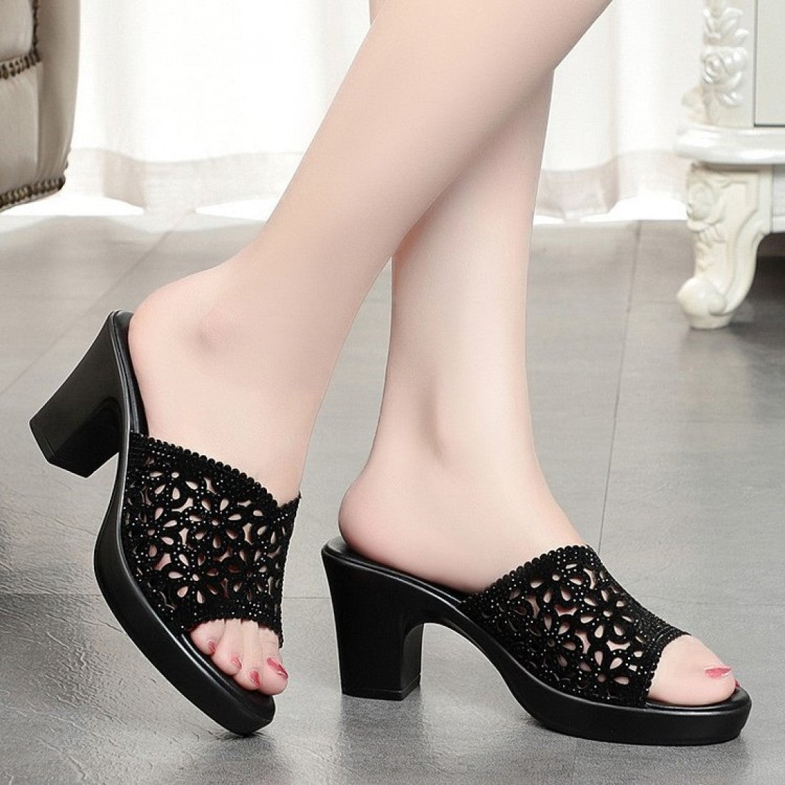 Outer Wear High Heel Flip flop Sandal S-115