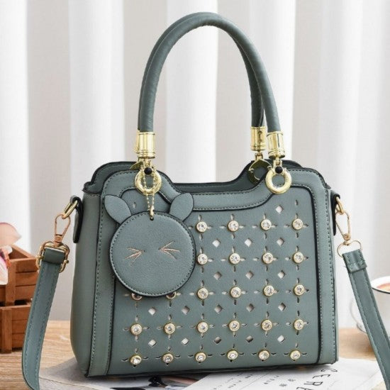 Pure Leather Women Stereotypes Handbag-Brown
