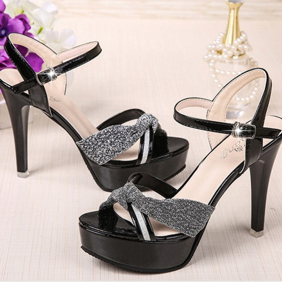 Cross Border High Heel Shining Sandals S-80