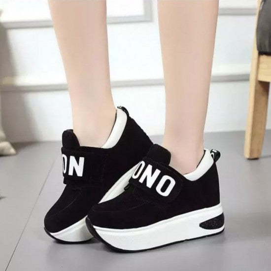 Women Elegant Casual Sport Wedge Shoes - Grey