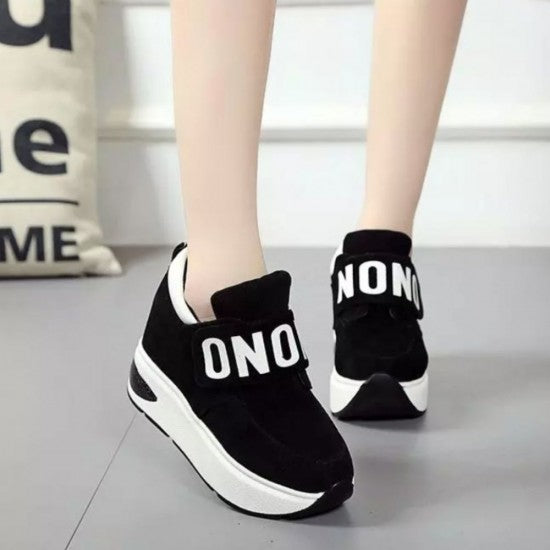 Women Elegant Casual Sport Wedge Shoes - Grey