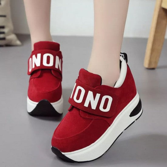 Women Elegant Casual Sport Wedge Shoes - Grey