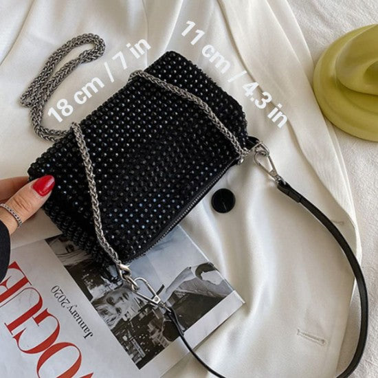 Glamorous Rhinestone Underarm Bag