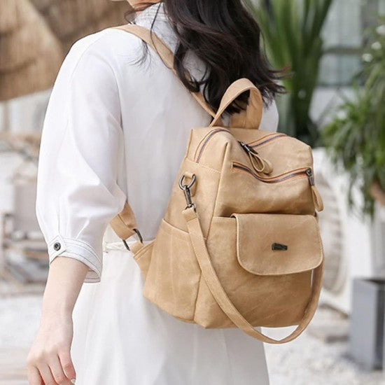 Leather Backpack Purse for Women