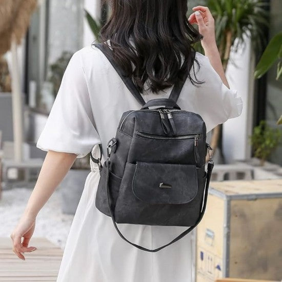 Leather Backpack Purse for Women
